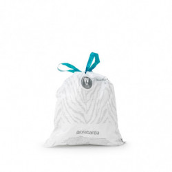 Торба за кош Brabantia PerfectFit NewIcon N 1005489, Размер W, 5 л, 40 бр, Бял