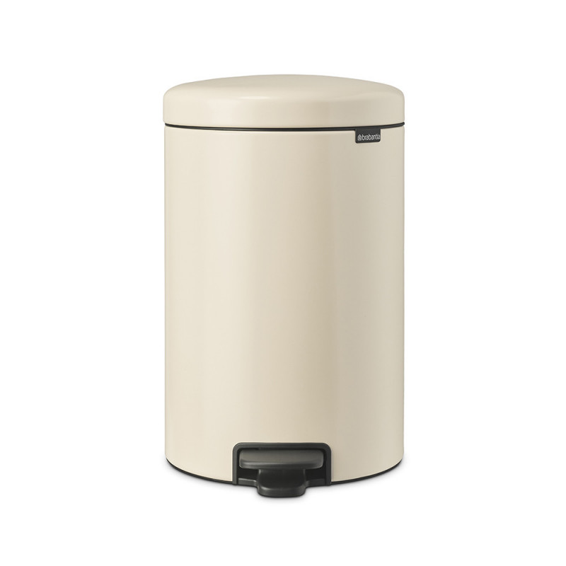 Кош за боклук с педал Brabantia NewIcon 1005535, 20 л, Плавно затваряне, Противоплъзгаща основа, Бежов
