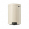 Кош за боклук с педал Brabantia NewIcon 1005535, 20 л, Плавно затваряне, Противоплъзгаща основа, Бежов