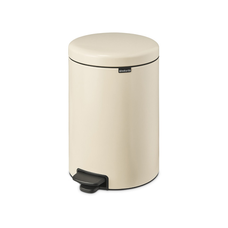 Кош за боклук с педал Brabantia NewIcon 1005535, 20 л, Плавно затваряне, Противоплъзгаща основа, Бежов