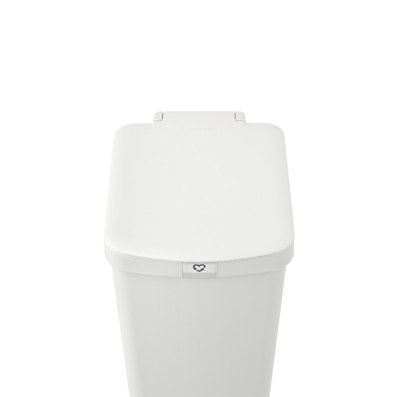 Кош за боклук с педал Brabantia StepUp 1005556, 40 л, Екологични материали, Голям отвор, Светлосив