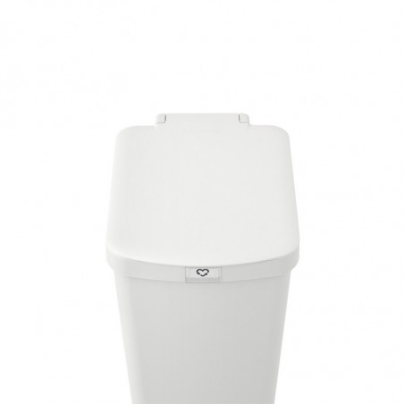 Кош за боклук с педал Brabantia StepUp 1005556, 40 л, Екологични материали, Голям отвор, Светлосив