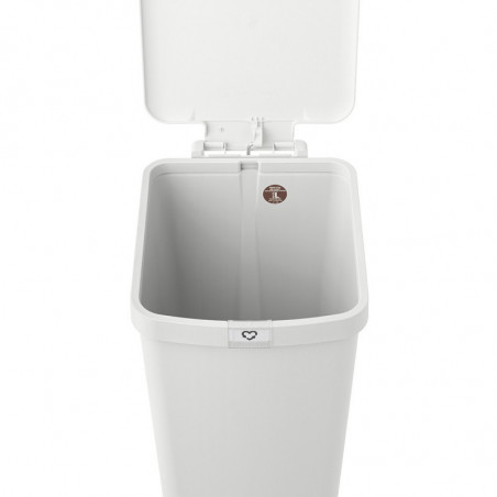 Кош за боклук с педал Brabantia StepUp 1005556, 40 л, Екологични материали, Голям отвор, Светлосив