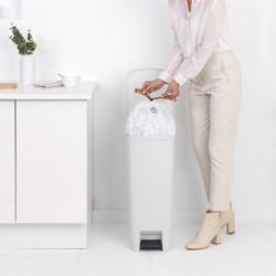 Кош за боклук с педал Brabantia StepUp 1005556, 40 л, Екологични материали, Голям отвор, Светлосив