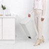 Кош за боклук с педал Brabantia StepUp 1005556, 40 л, Екологични материали, Голям отвор, Светлосив