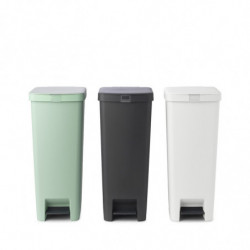 Кош за боклук с педал Brabantia StepUp 1005556, 40 л, Екологични материали, Голям отвор, Светлосив