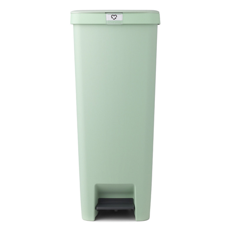 Кош за боклук с педал Brabantia StepUp 1005558, 40 л, Екологични материали, Голям отвор, Светлозелен