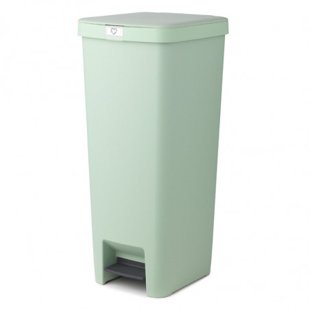 Кош за боклук с педал Brabantia StepUp 1005558, 40 л, Екологични материали, Голям отвор, Светлозелен