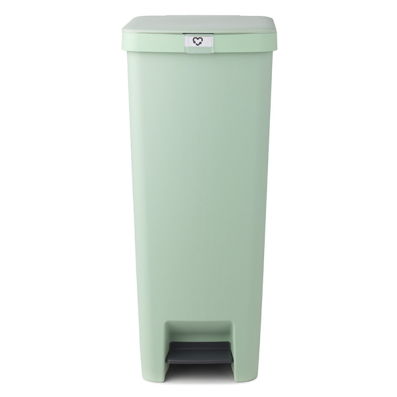 Кош за боклук с педал Brabantia StepUp 1005558, 40 л, Екологични материали, Голям отвор, Светлозелен