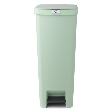 Кош за боклук с педал Brabantia StepUp 1005558, 40 л, Екологични материали, Голям отвор, Светлозелен
