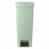 Кош за боклук с педал Brabantia StepUp 1005558, 40 л, Екологични материали, Голям отвор, Светлозелен