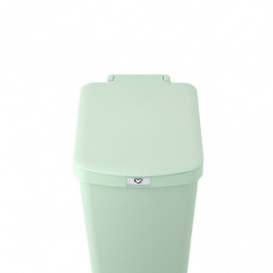 Кош за боклук с педал Brabantia StepUp 1005558, 40 л, Екологични материали, Голям отвор, Светлозелен