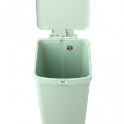 Кош за боклук с педал Brabantia StepUp 1005558, 40 л, Екологични материали, Голям отвор, Светлозелен