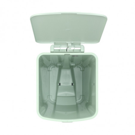 Кош за боклук с педал Brabantia StepUp 1005558, 40 л, Екологични материали, Голям отвор, Светлозелен