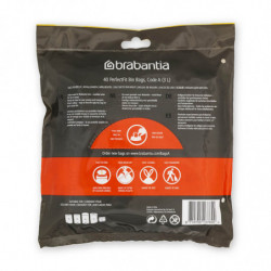 Торбички за кош Brabantia PerfectFit Sort&Go/Touch 1005560, Размер A , 3 л , 40 броя, Бял