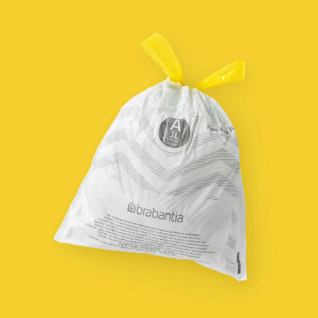 Торбички за кош Brabantia PerfectFit Sort&Go/Touch 1005560, Размер A , 3 л , 40 броя, Бял