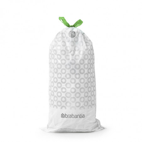Торба за кош Brabantia PerfectFit NewIcon/Touch 1005570, Размер G, 23-30 л, 10 бр, Бял