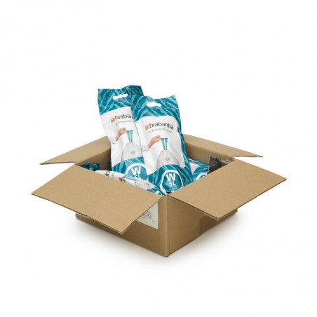 Торба за кош Brabantia PerfectFit NewIcon N 1005580, Размер W, 5 л, 200 бр, Бял
