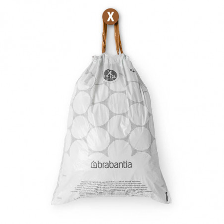 Торба за кош Brabantia PerfectFit NewIcon/Bo 1005581, Размер X, 10-12 л, 10 броя, Бял