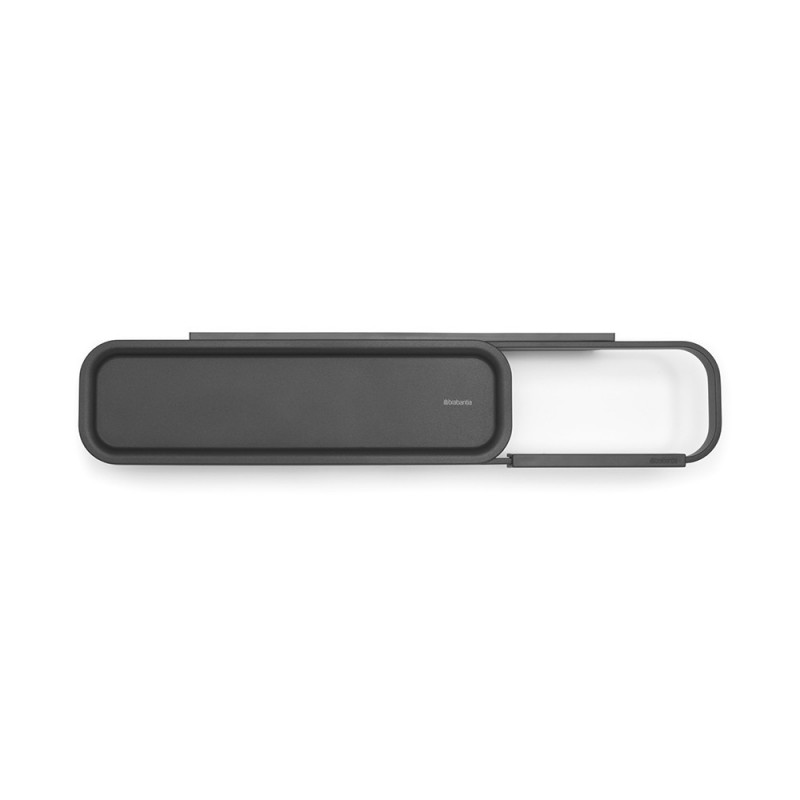 Държач за тоалетна хартия с рафт Brabantia MindSet 1005667, Лесен монтаж, Минерално покритие, Тъмносив