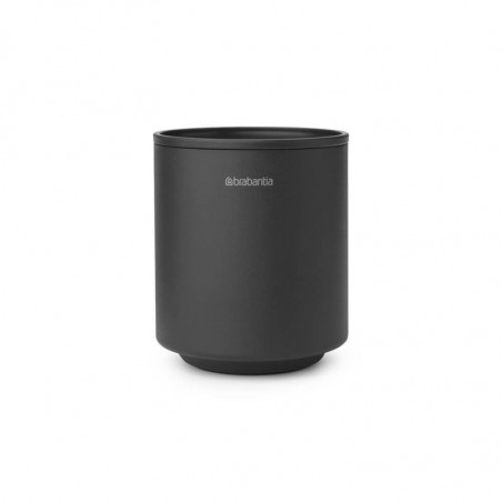 Стойка за четки за зъби Brabantia MindSet 1005684, Лесно почистване, Широк отвор, Минерално покритие, Тъмносив