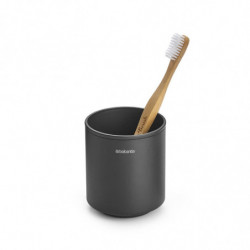 Стойка за четки за зъби Brabantia MindSet 1005684, Лесно почистване, Широк отвор, Минерално покритие, Тъмносив
