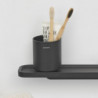 Стойка за четки за зъби Brabantia MindSet 1005684, Лесно почистване, Широк отвор, Минерално покритие, Тъмносив