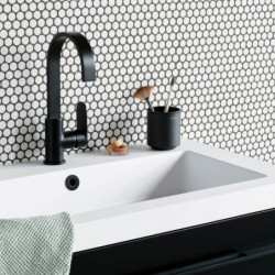 Стойка за четки за зъби Brabantia MindSet 1005684, Лесно почистване, Широк отвор, Минерално покритие, Тъмносив
