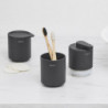 Стойка за четки за зъби Brabantia MindSet 1005684, Лесно почистване, Широк отвор, Минерално покритие, Тъмносив
