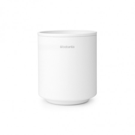 Стойка за четки за зъби Brabantia MindSet 1005685, Лесно почистване, Широк отвор, Минерално покритие, Бял
