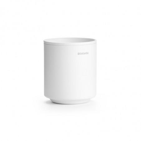 Стойка за четки за зъби Brabantia MindSet 1005685, Лесно почистване, Широк отвор, Минерално покритие, Бял