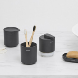 Кутия за аксесоари за баня Brabantia MindSet Mineral 1005686, Противоплъзгаща основа, Минерално покритие, Сив