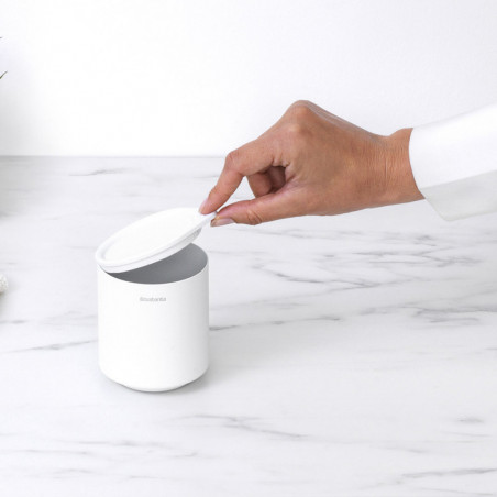 Кутия за аксесоари за баня Brabantia MindSet Mineral 1005687, Противоплъзгаща основа, Минерално покритие, Бял