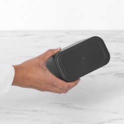 Кошче за отпадъци за баня Brabantia MindSet 1005688, Минерално покритие, Люлеещ се капак, Тъмносив