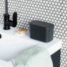 Кошче за отпадъци за баня Brabantia MindSet 1005688, Минерално покритие, Люлеещ се капак, Тъмносив