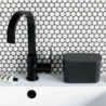 Кошче за отпадъци за баня Brabantia MindSet 1005688, Минерално покритие, Люлеещ се капак, Тъмносив