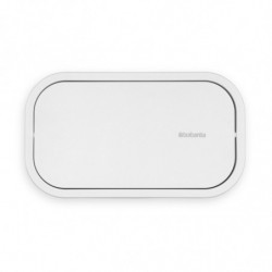 Кошче за отпадъци за баня Brabantia MindSet 1005689, Минерално покритие, Люлеещ се капак, Бял