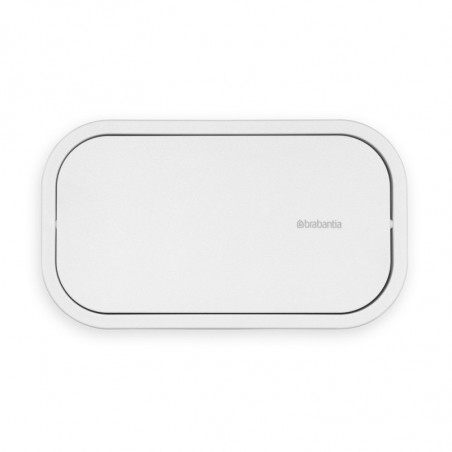 Кошче за отпадъци за баня Brabantia MindSet 1005689, Минерално покритие, Люлеещ се капак, Бял