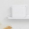 Кошче за отпадъци за баня Brabantia MindSet 1005689, Минерално покритие, Люлеещ се капак, Бял