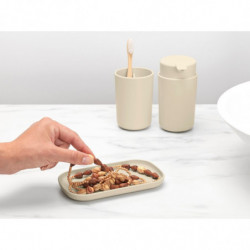 Комплект аксесоари за баня Brabantia ReNew 1006266, 3 части, 250 мл, Устойчиви на корозия, Бежов