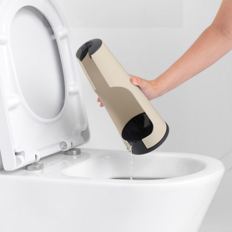 Четка за тоалетна Brabantia ReNew 1006277, 42 см, Дискретен дизайн, Бежов