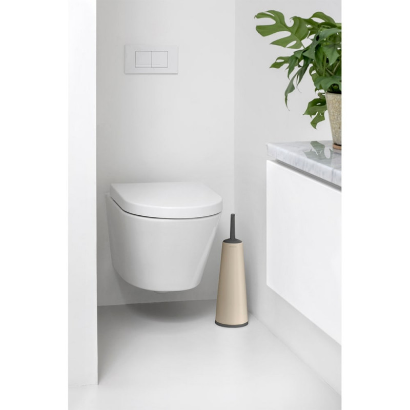 Четка за тоалетна Brabantia ReNew 1006277, 42 см, Дискретен дизайн, Бежов