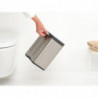 Кош за боклук Brabantia Bo Small 1006625, 4 л, Плавно и безшумно отваряне, Противоплъзгаща основа, Устойчив на пръстови отпечатъци, Инокс/Мат