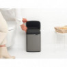 Кош за боклук Brabantia Bo Small 1006628, 7 л, Плавно и безшумно отваряне, Противоплъзгаща основа, Сив