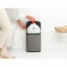 Кош за боклук Brabantia Bo Small 1006628, 7 л, Плавно и безшумно отваряне, Противоплъзгаща основа, Сив