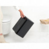 Кош за боклук Brabantia Bo Small 1006635, 12 л, Безшумно и плавно отваряне, Противоплъзгаща основа, Черен