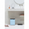 Кош за боклук Brabantia Bo Small 1006637, 12 л, Безшумно и плавно отваряне, Противоплъзгаща основа, Светлосин