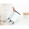 Кош за боклук Brabantia Bo Small Hi 1006647, 12 л, Плавно и безшумно отваряне, Противоплъзгаща основа, Бял