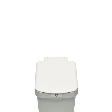 Кош за боклук с педал Brabantia StepUp 1008476, 10 л, Екологични материали, Голям отвор, Светлосив