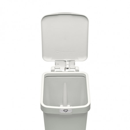 Кош за боклук с педал Brabantia StepUp 1008476, 10 л, Екологични материали, Голям отвор, Светлосив